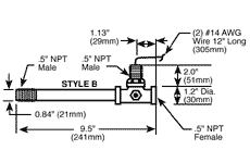 1/2 inch - Threaded Inlines - Style B